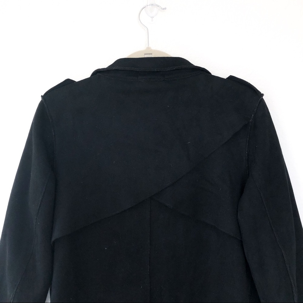 Neiman Marcus Trench Style Faux Suede Jacket - Picture 7 of 9